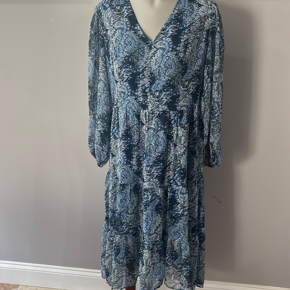 ✨ Joie Parisian Paisley Hi-Lo Maxi Dress | Limited Edition | Blue | Medium - Picture 5 of 7